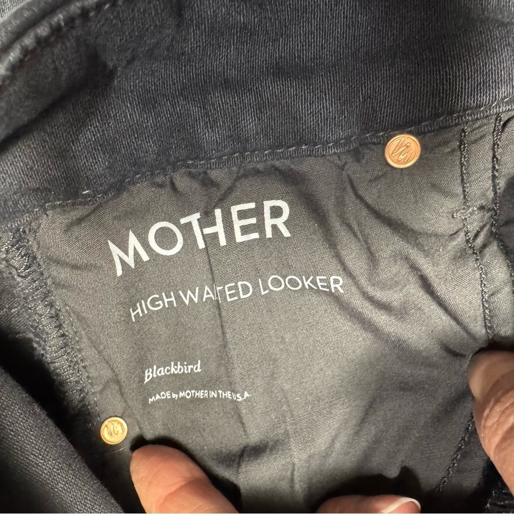 MOTHER The Looker High Waisted Blackbird Jeans Size 28 - Picture 10 of 12